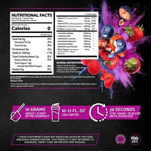 PrimeGENIX Stimulant-Free Pre Workout Powder for Men and Women - Energy Boost Drink PrimeGENIX