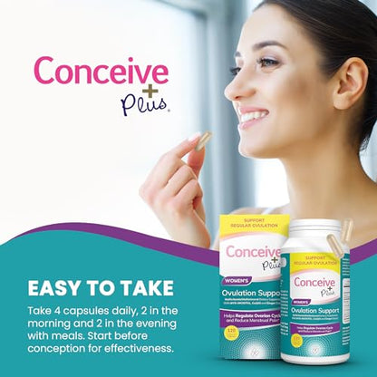 CONCEIVE PLUS Womens Ovulation Support - PCOS Supplement for Fertility CONCEIVE PLUS