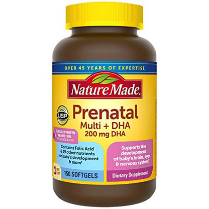 Nature Made Prenatal + DHA 200 mg Softgels (.150 Count) My Store