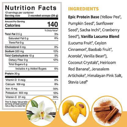 Sprout Living Epic Protein Vanilla Lucuma, 454 g Sprout Living