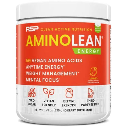 RSP Nutrition Mango Aminolean Amino Acid Supplement Powder, 8.29 OZ RSP NUTRITION