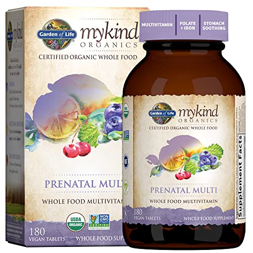 Garden of Life Organics Women’s Prenatal Multivitamin with Vitamin D3, B6, B12, C & Iron, Folate Garden of Life