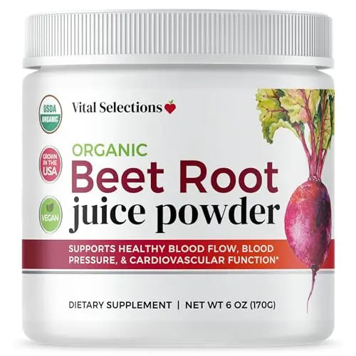 Vital Selections 100% Organic Beet Root Juice Powder, Highest Purity and Potency Vital Selections