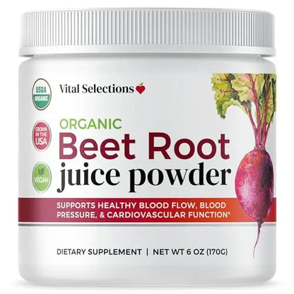 Vital Selections 100% Organic Beet Root Juice Powder, Highest Purity and Potency Vital Selections