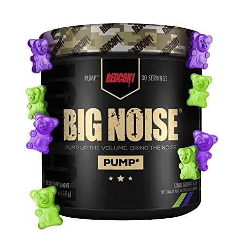 REDCON1 Big Noise Non Stim Preworkout, Sour Gummy Gear - Betaine Anhydrous & Acetyl L REDCON1