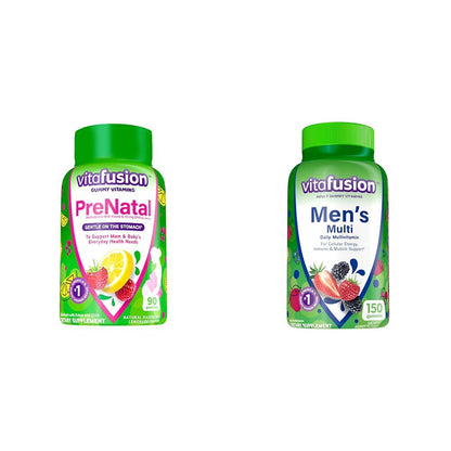 Vitafusion PreNatal Gummy Vitamins & Adult Gummy Vitamins for Men Vitafusion