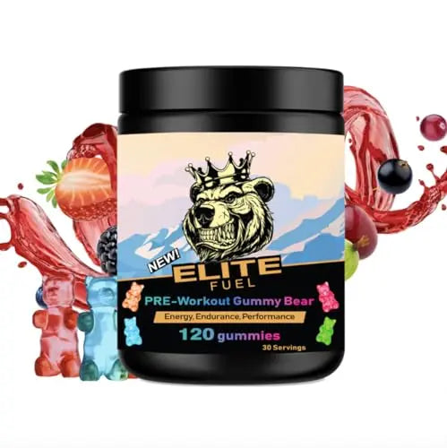 Pre Workout Gummies Elite Fuel - Endless Energy, Instant Strength Gain, Intense Pump Heath Secret