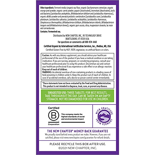 New Chapter Advanced Perfect Prenatal Vitamins - 96ct, Organic, Non-GMO Ingredients New Chapter