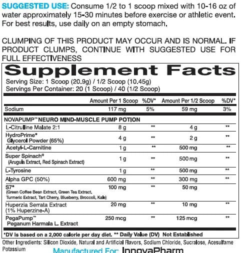 InnovaPharm NOVAPUMP Neuro Mermaid Kisses 14.7 Ounces InnovaPharm