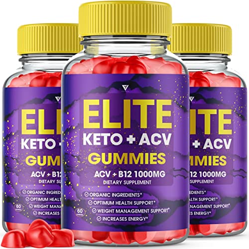 (3 Pack) Elite Keto ACV Gummies AVC, Elite Keto Plus ACV Advanced Weight Loss Gummies Fyvus