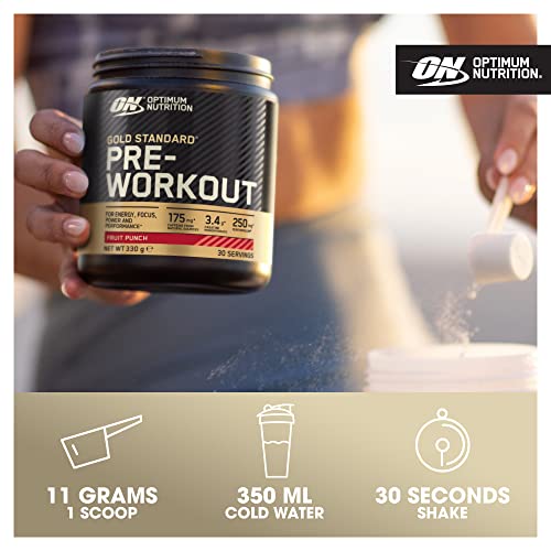 Optimum Nutrition Gold Standard Pre Workout Watermelon Flavoured Powder, 330g Optimum NutritionBuy Supplements Australia