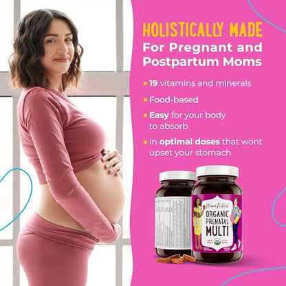 Mama Natural 100% Organic Prenatal Vitamins | One A Day Prenatal Vitamins (30 Servings) Mama Natural