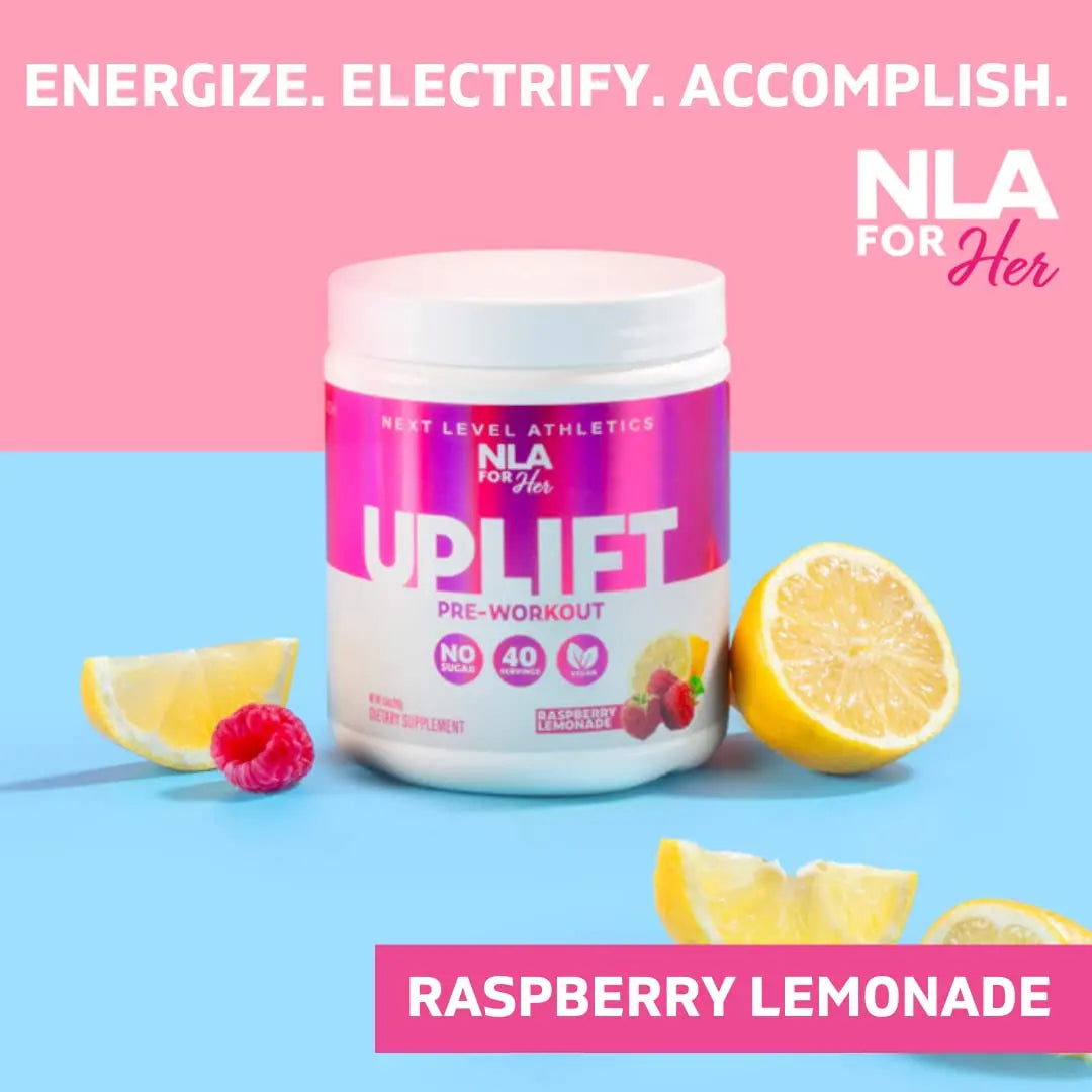 Uplift Pre-Workout for Women (30 Servings) -Raspberry Lemonade-Provides Clean NLA for Her