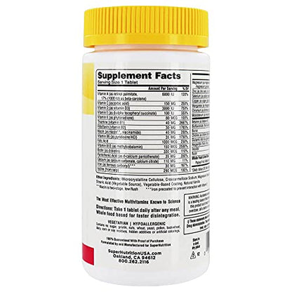 SuperNutrition SimplyOne Multi-Vitamin for PreNatal, One/Day Tablets, Day Supply, White, 90 Count SuperNutrition