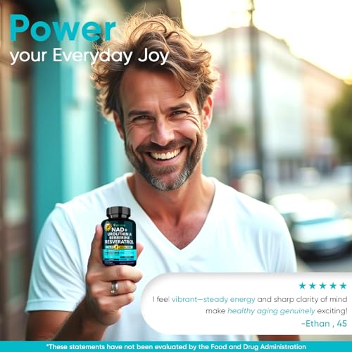 Adndale NAD Supplement. Longevity Formula with Liposomal NAD+, Trans Resveratrol, Urolithin-A, Berberine, CoQ10. NMN Supplement Alternative. 90 Count AdndaleBuy Supplements Australia