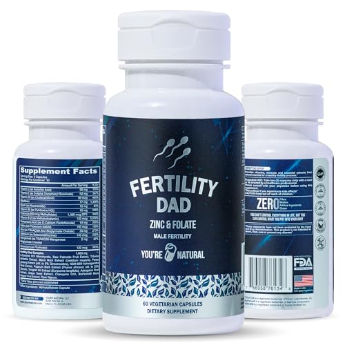 YOU'RE NATURAL Male Fertility Vitamins, Optimal Sperm Count, Motility, and Strength, Ashwagandha YOU'RE NATURAL