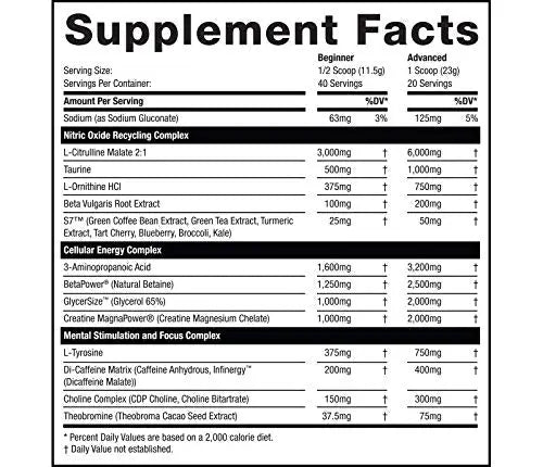 Rhino Black Pre Workout V2 - Preworkout Powder Supplement for Men & Women Musclesport