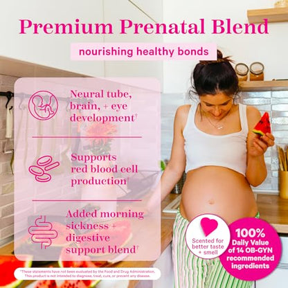 Pink Stork Premium Prenatal Vitamins for Women with Organic Whole-Food Ingredients Pink Stork