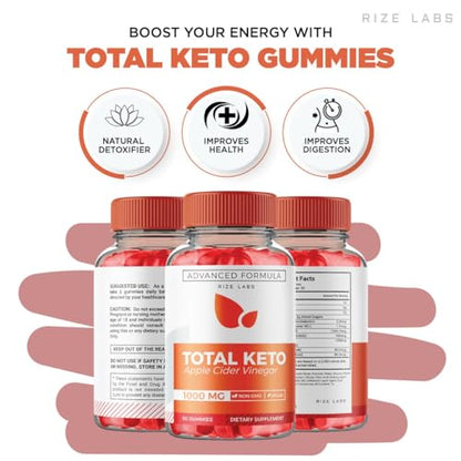 (3 Pack) Total Keto Gummies, Total Keto for Advanced Weight Loss, Total Keto Supplement rize labs