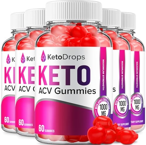 (5 Pack) Keto Drops ACV Gummies - Drops Keto Plus ACV Advanced Formula Gummies Rillvo