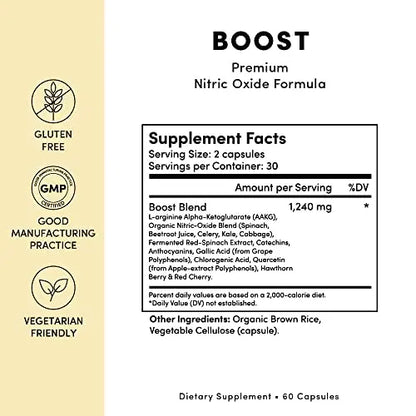 Tranont Boost - Premium Nitric Oxide Supplement Formula - Promotes Optimal Health Tranont