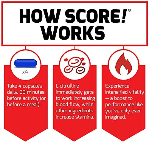 FORCE FACTOR Score!, 2-Pack, Nitric Oxide Supplement for Men, Nitric Oxide Booster Force Factor