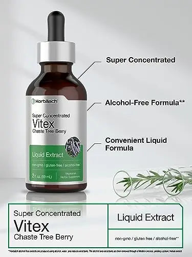 Vitex Berry Chasteberry Extract | 2 fl oz | Super Concentrated | Alcohol Free Chaste Tree Horbäach