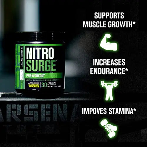 Nitrosurge Pre-Workout & Creatine Monohydrate - Pre Workout Powder With Creatine Jacked Factory