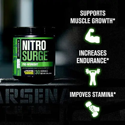 Nitrosurge Pre-Workout & Creatine Monohydrate - Pre Workout Powder With Creatine Jacked Factory