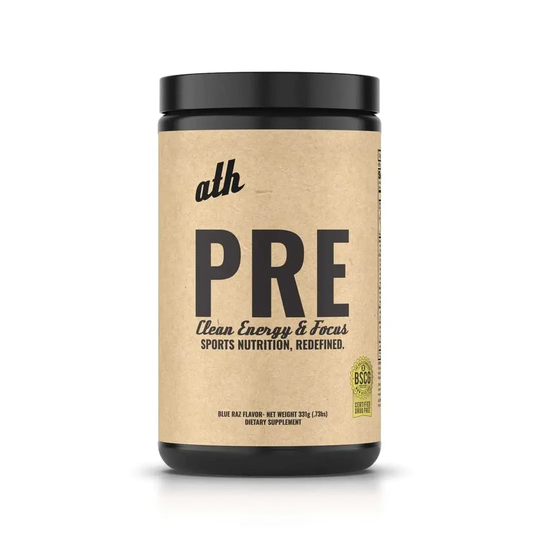 ATH PRE, Natural Plant Based Pre Workout, Low Caffeine, Low Stim, Pump, Clean Ingredients ATH