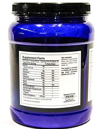 #1 Pre Workout - Dominate X 500g- Best Nitric Oxide & Creatine Pre-Workout Formula Pride Nutrition