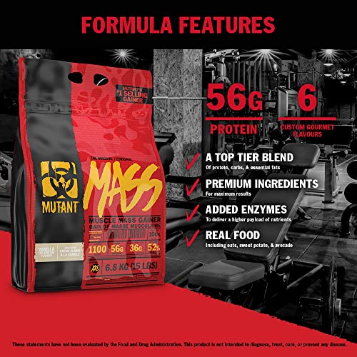 MUTANT Mass Weight Gainer Protein Powder, High-Calorie Workout Shakes Mutant