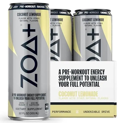 ZOA+ Pre-Workout Sugar Free Energy Drink, Orange Grapefruit - NSF Certified for Sport ZOA