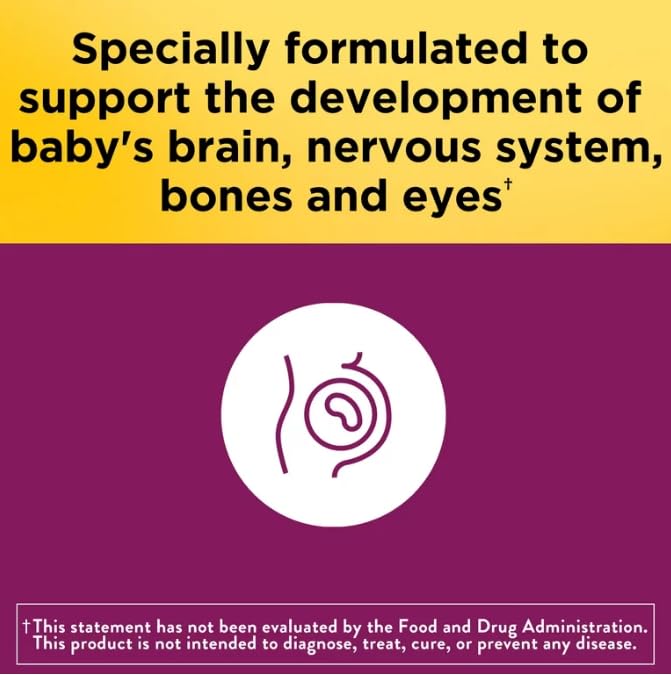 Prenatal Gummies with DHA and Folic Acid, Nature Made Dietary Supplement YOLOMOLO