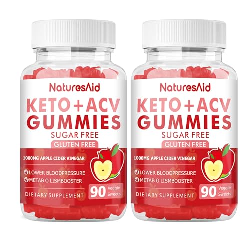 (2 Pack) 180 CT Keto Acv Gummies for Advanced Weight Loss & Belly Fat Burn - Pro Natures Aid