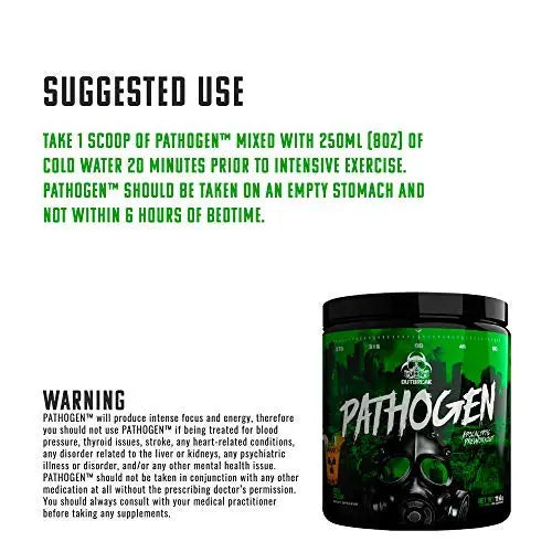 Outbreak Nutrition Pathogen Pre Workout with Beta-Alanine, Energy Boosting Muscle Outbreak Nutrition