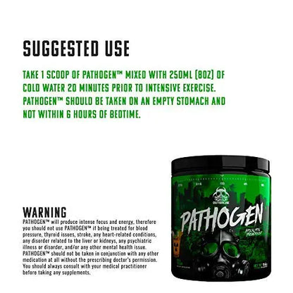 Outbreak Nutrition Pathogen Pre Workout with Beta-Alanine, Energy Boosting Muscle Outbreak Nutrition
