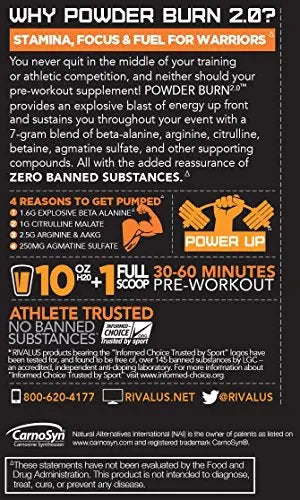 Powder Burn 2.0 Orange 35 Serving,14.24 Ounce Rivalus