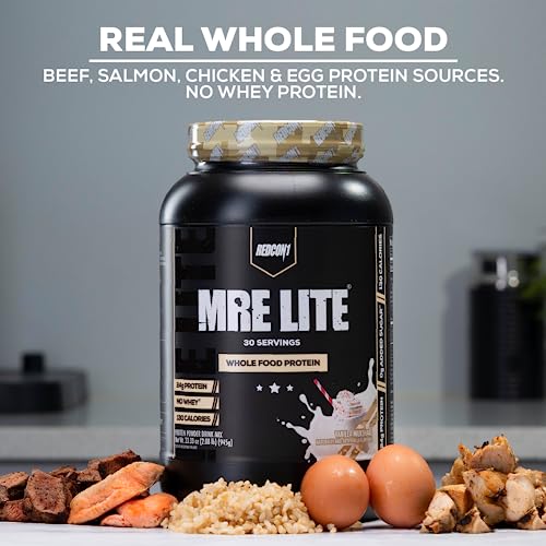 REDCON1 MRE Lite Whole Food Protein Powder, Fudge Brownie - Low Carb & Whey REDCON1Buy Supplements Australia