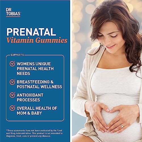 Dr. Tobias Prenatal Vitamin Gummy – Iron Free Prenatal Vitamins with DHA and Folic Acid – Good Source Dr. Tobias