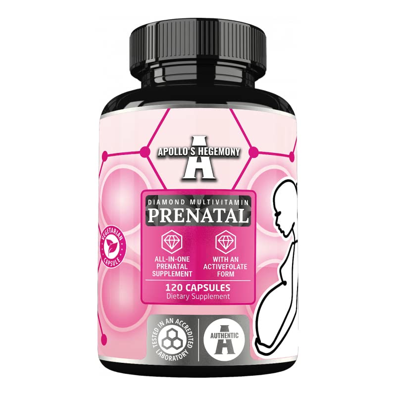 APOLLO'S HEGEMONY Diamond Prenatal Multivitamin with Ginger, CoQ10, Myo-Inositol, Quatrefolic® APOLLO'S HEGEMONY