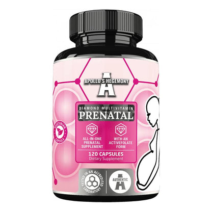 APOLLO'S HEGEMONY Diamond Prenatal Multivitamin with Ginger, CoQ10, Myo-Inositol, Quatrefolic® APOLLO'S HEGEMONY