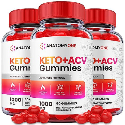 (3 Pack) Anatomy One Keto Gummies, Anatomy One Keto Acv Gummies, Anatomyone Keto Healthly