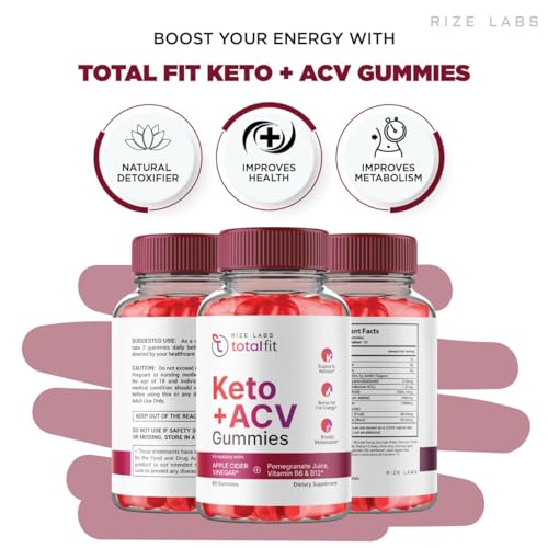 (2 Pack) Total Fit Keto ACV Gummies Advanced Weight Loss, Total Fit Keto ACV + BCB Gummies rize labs