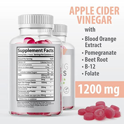 (Official 2 Pack) Slimming Gummies It Works with Apple Cider Vinegar and Sicilian Blood Orange Extract Max-Bio