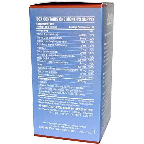 ArginMax L Arginine Nitric Oxide Supplement for Men - Oxygen & Blood Flow Support ArginMax