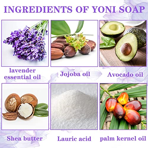 2 Packs Organic Yoni Soap Bars For Women Vaginal Wash, Handmade Yoni Bar Soap For Women Yoni Wash Vickoneer