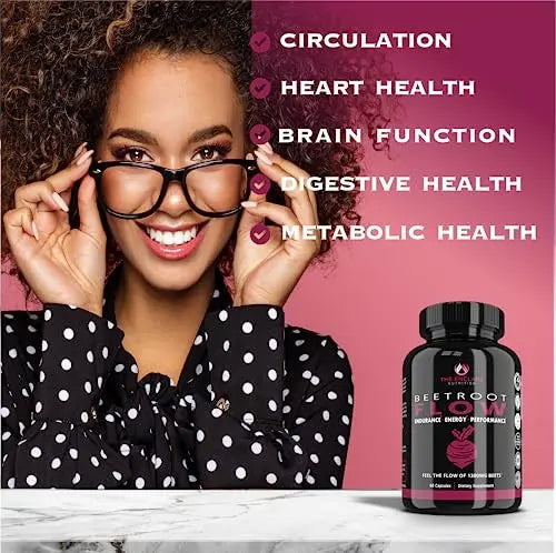 Beet Root Capsules Organic Beet Root Powder 1300mg | Natural Nitric Oxide Booster THE ENCLARE NUTRITION