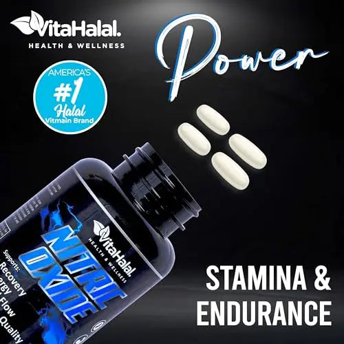 VitaHalal Nitric Oxide Supplement - Powerful Nitric Oxide Booster for Men to Support Blood VitaHalal