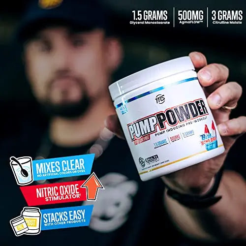 MAN Sports Pump Powder Blue Bombsicle - Stimulant Free Pre Workout Drink MAN Sports